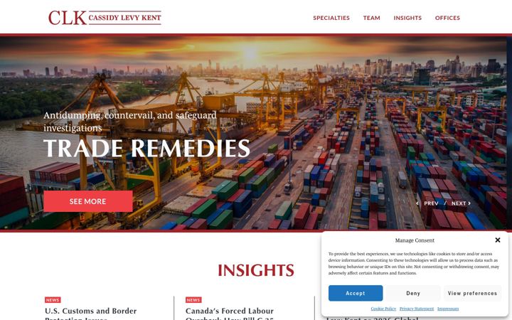 Screenshot of cassidylevy.com