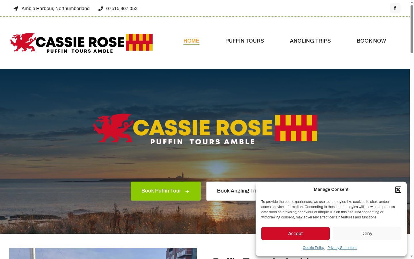 Screenshot del banner di consenso mostrato prima di qualsiasi interazione