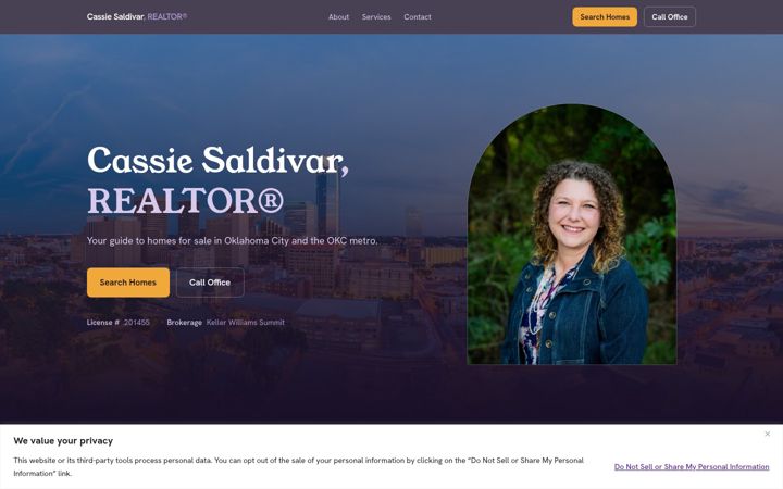Screenshot of cassiesaldivar.com