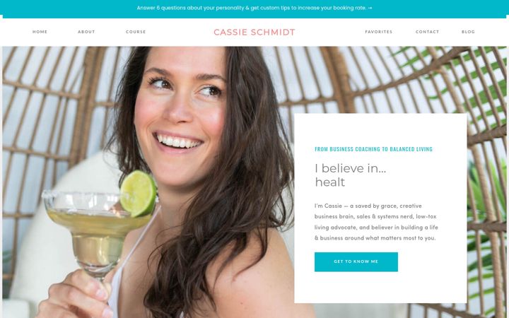 Screenshot of cassieschmidt.com