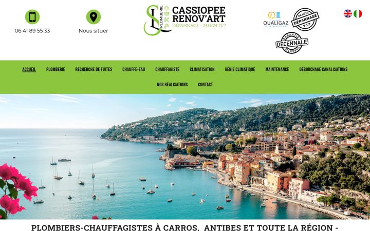 Ekraanipilt saidist cassiopeerenovart.fr
