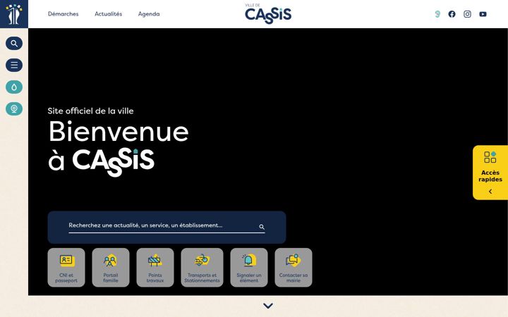 Screenshot of cassis.fr