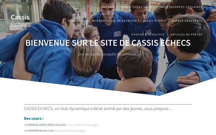 Ekraanipilt saidist cassisechecs.fr
