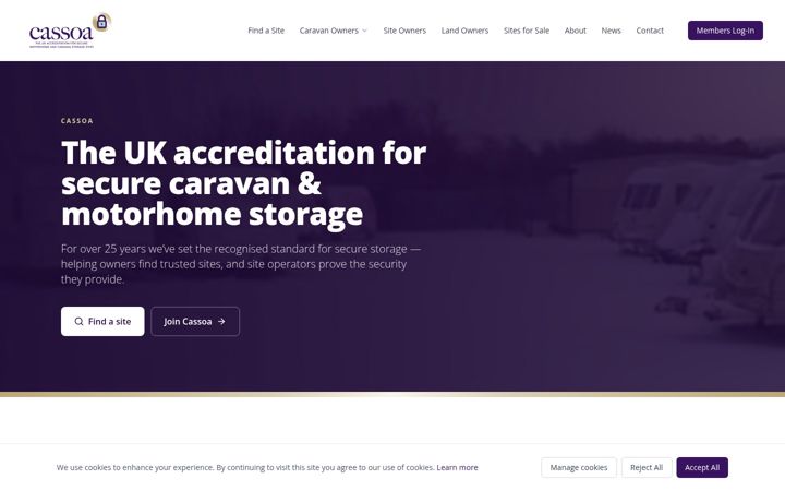 Screenshot of cassoa.co.uk