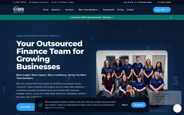 Screenshot of cassonline.co.uk