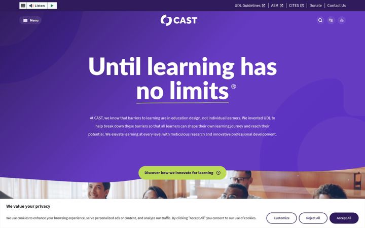 Kuvakaappaus sivustosta cast.org