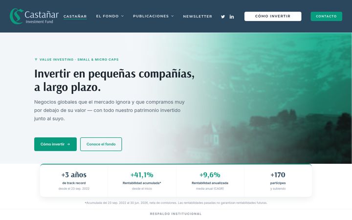 Screenshot of castanarfund.com