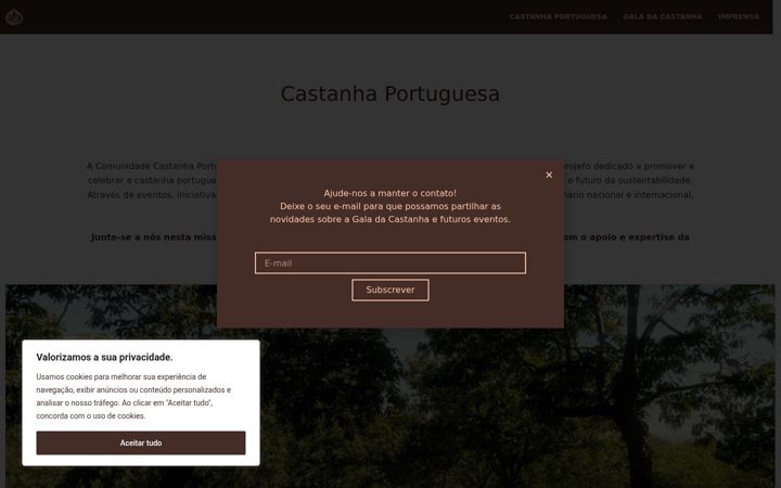 Screenshot of castanhaportuguesa.pt