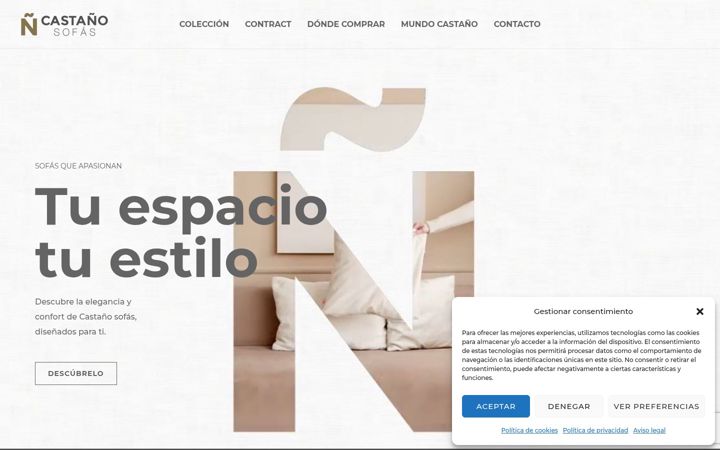 Screenshot of castanosofas.es