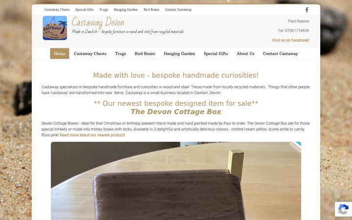 Screenshot of castawaydevon.co.uk