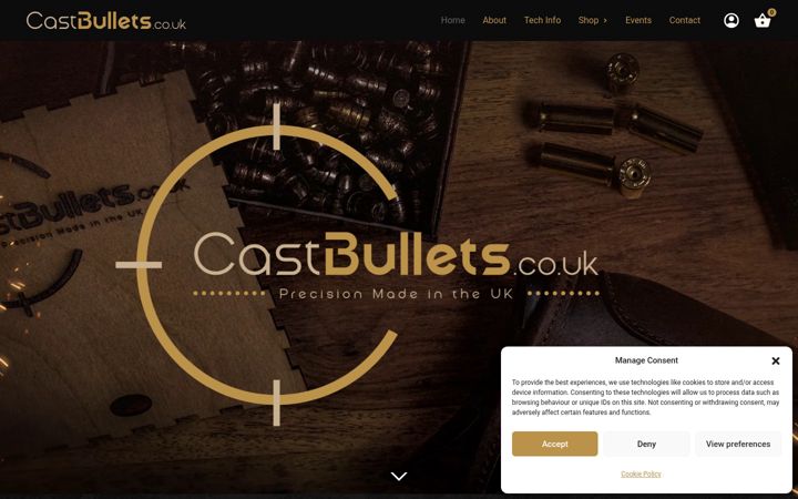 Screenshot of castbullets.co.uk