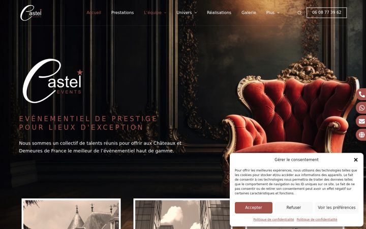 Screenshot of castel-events.fr