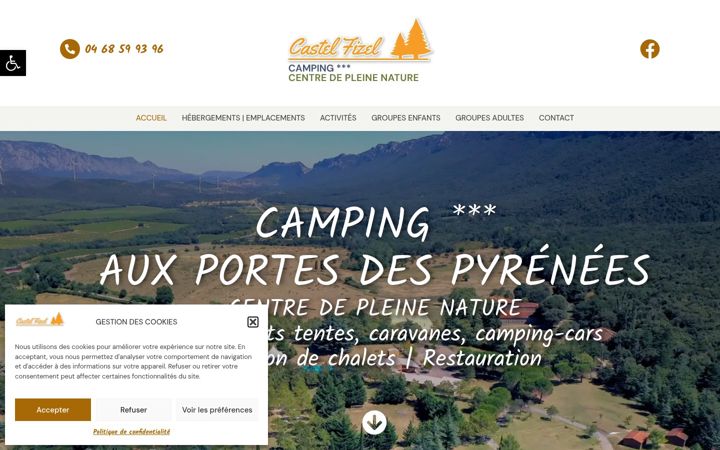 Skärmbild av castel-fizel.fr