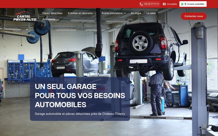 Screenshot of castel-pieces-auto.com