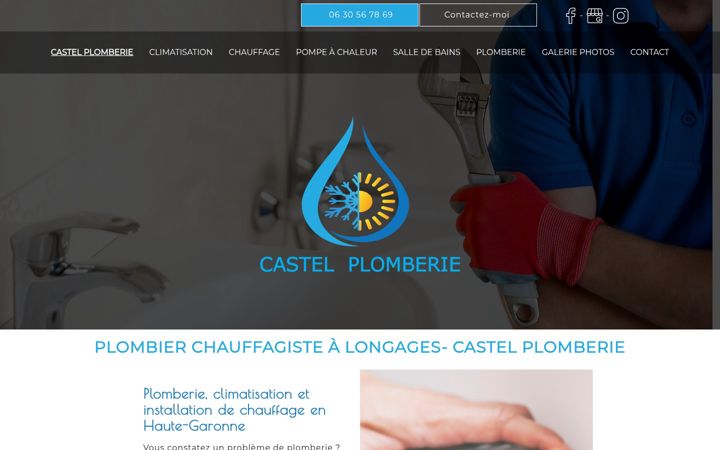 Screenshot of castel-plomberie.fr