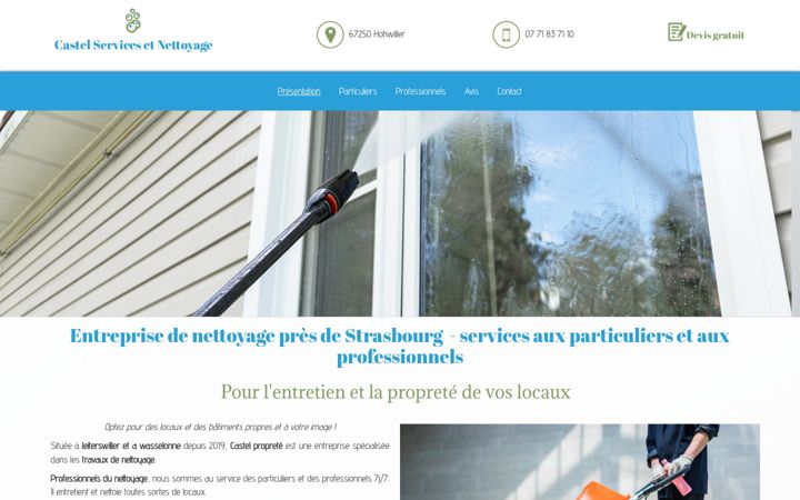Screenshot of castel-services-nettoyage.fr