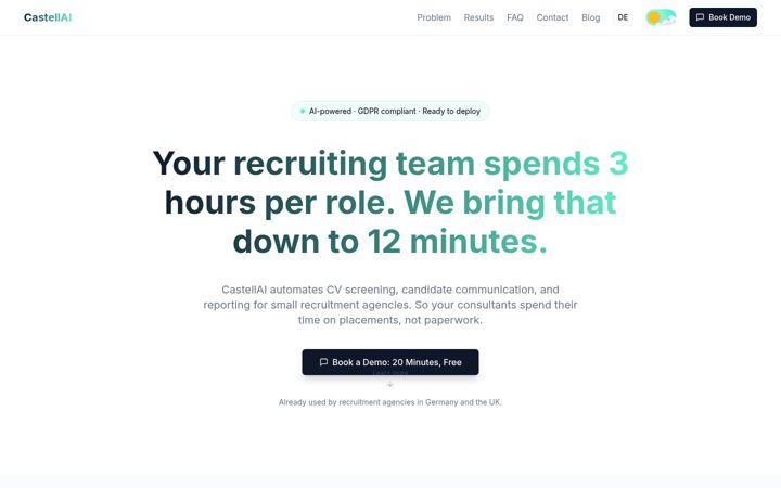 Screenshot of castellai.com