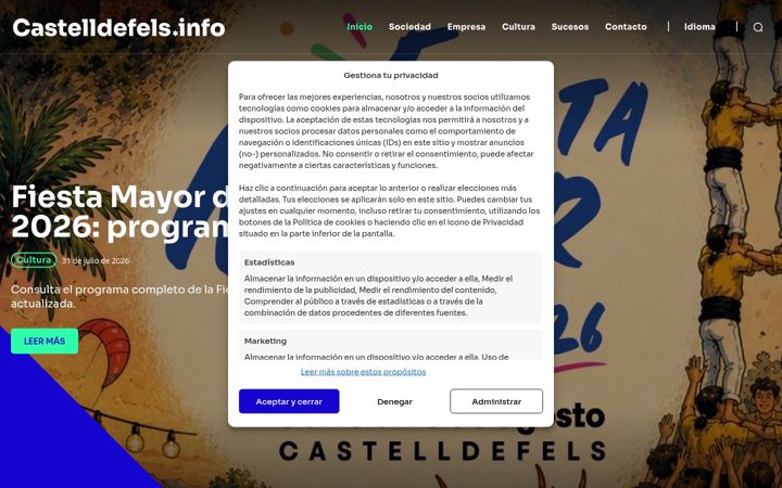Screenshot of castelldefels.info