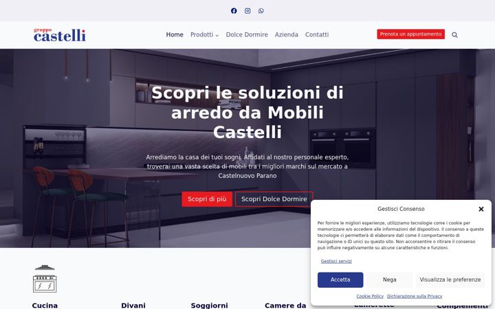 Screenshot of castellimobili.it