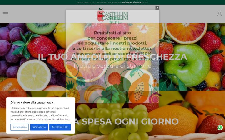 Screenshot of castellinishop.com