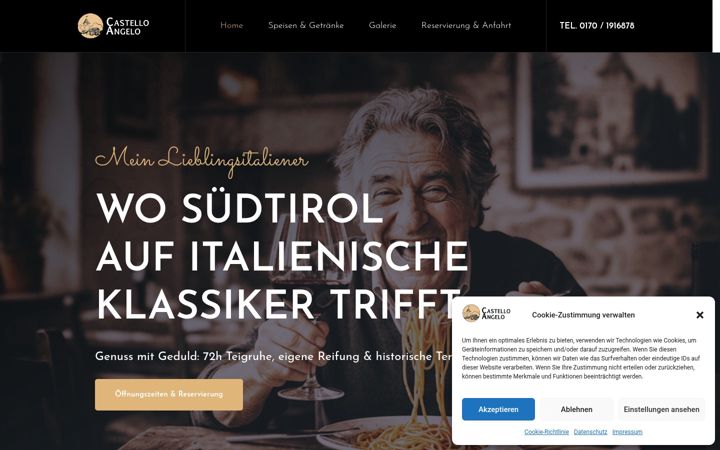 Snímek obrazovky castello-angelo.de