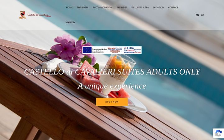Screenshot of castello-suites.com