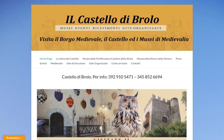 Screenshot of castellodibrolo.com