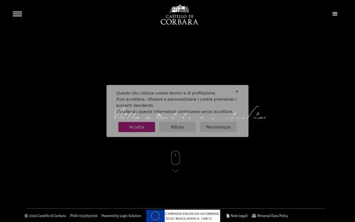 Screenshot von castellodicorbara.it