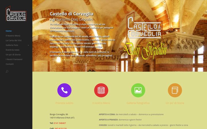 Screenshot von castellodicorveglia.it