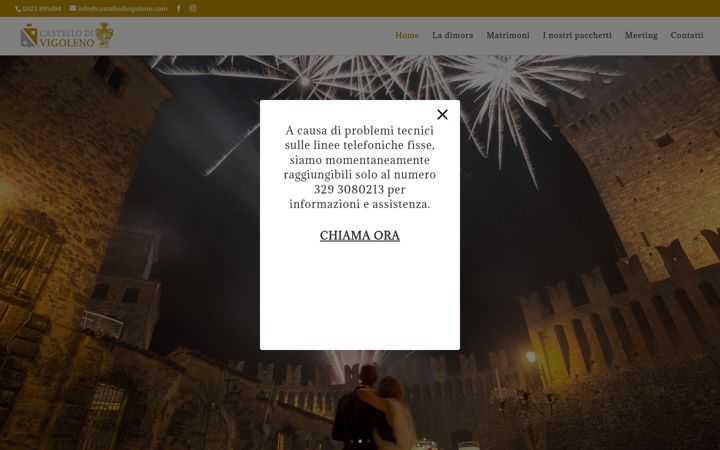 Snímek obrazovky castellodivigoleno.com