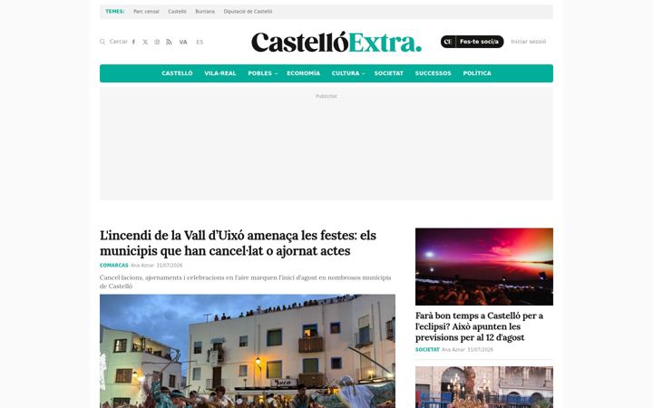 Screenshot of castelloextra.com