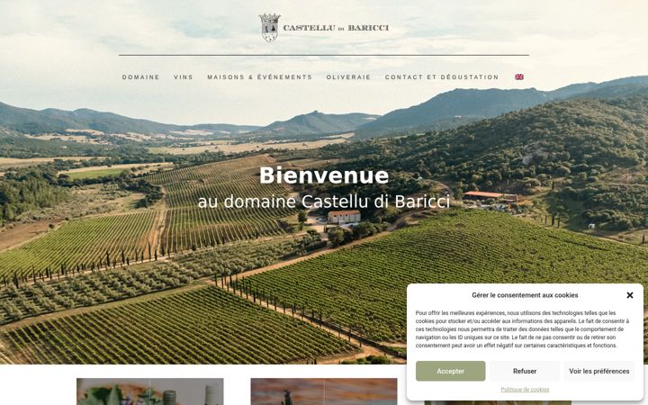 Screenshot of castelludibaricci.com