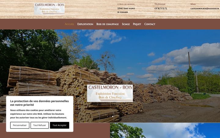 Skärmbild av castelmoronbois.fr