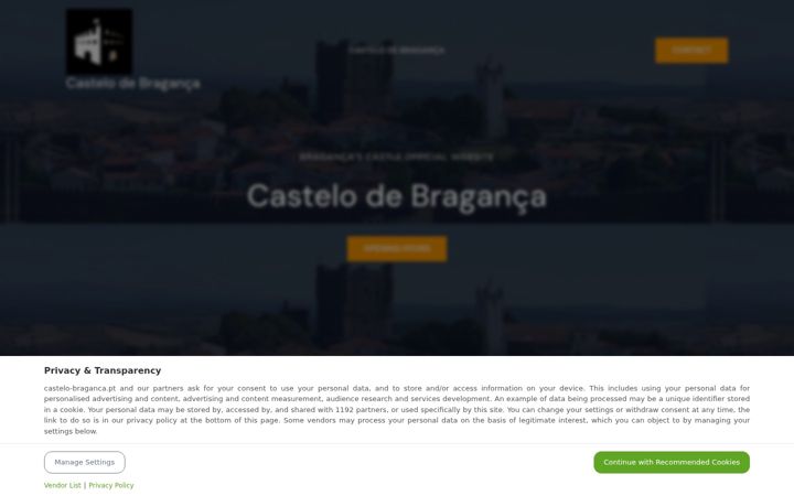 Screenshot of castelo-braganca.pt