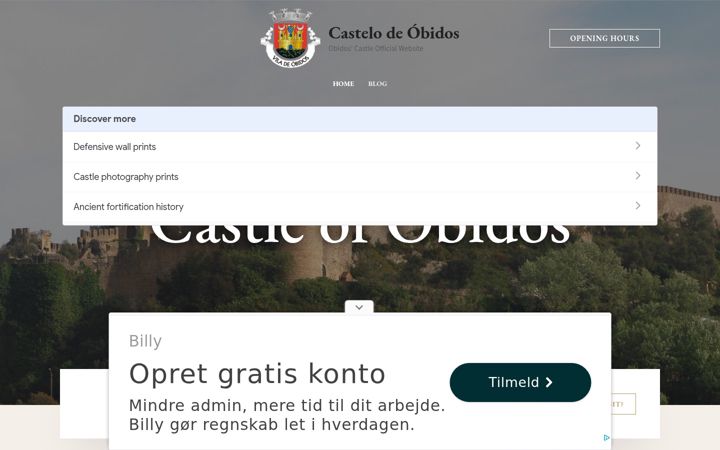 Screenshot of castelo-obidos.pt