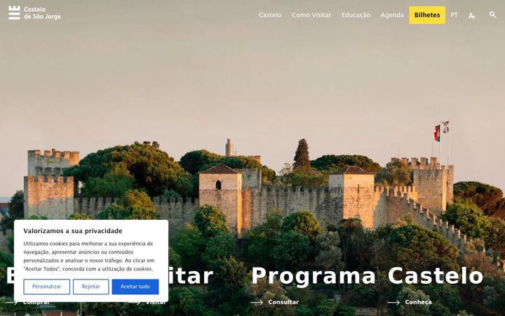 Screenshot of castelodesaojorge.pt