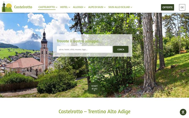 Screenshot of castelrotto.travel