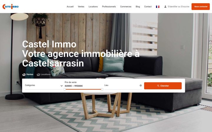 Екранна снимка на castelsarrasin-immobilier.fr