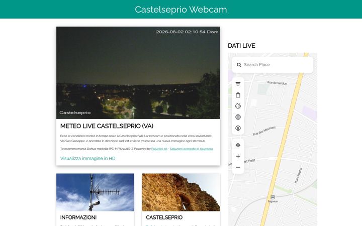 Screenshot of castelsepriowebcam.altervista.org