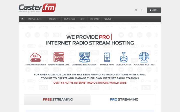 Screenshot of caster.fm