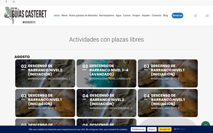 Screenshot of casteret.es