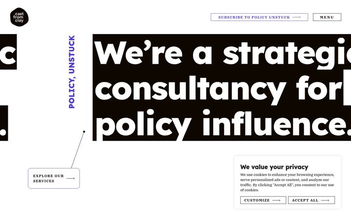 Screenshot of castfromclay.co.uk
