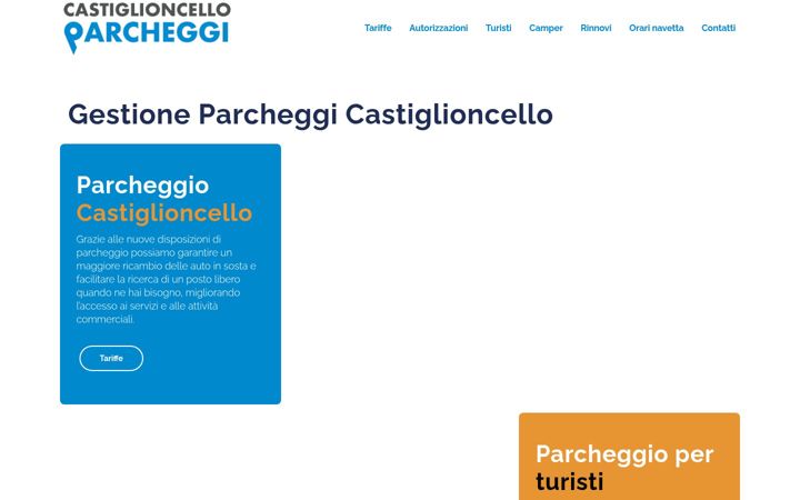 Screenshot of castiglioncelloparcheggi.it