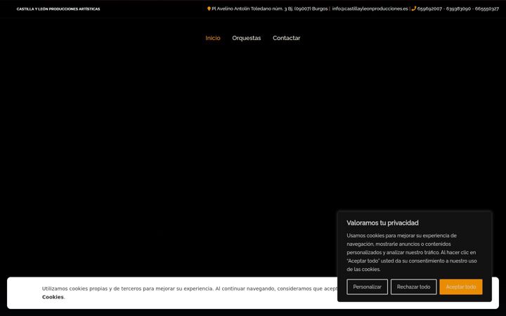Screenshot of castillayleonproducciones.es