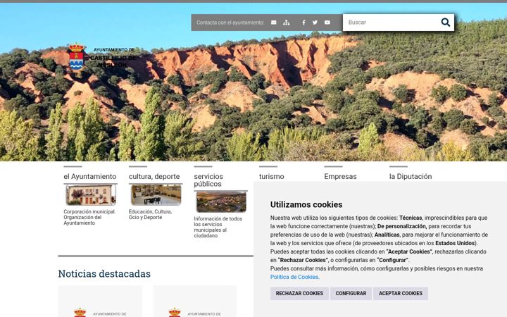 Screenshot of castillejodemesleon.es