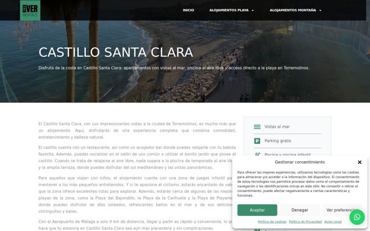 Screenshot of castillosantaclara.com