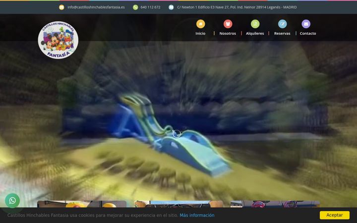 Screenshot of castilloshinchablesfantasia.es