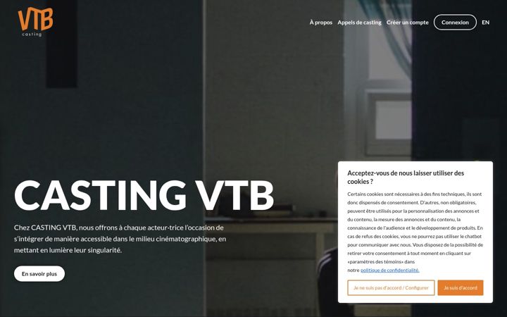 Screenshot of castingvtb.com