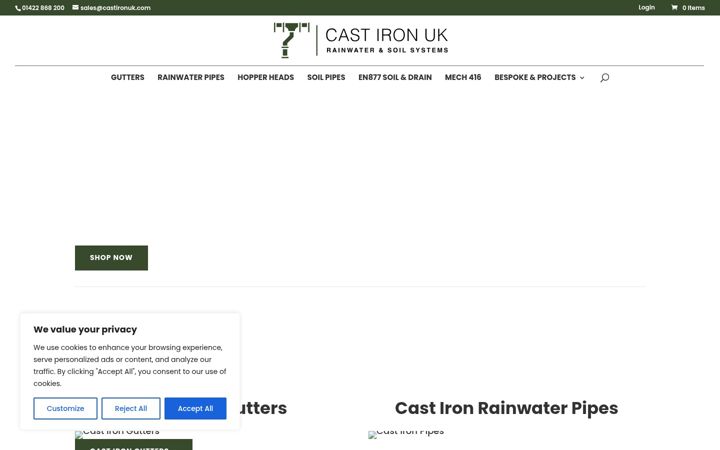 Screenshot of castironuk.com