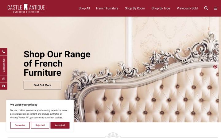 Screenshot of castleantiquewarehouse.co.uk